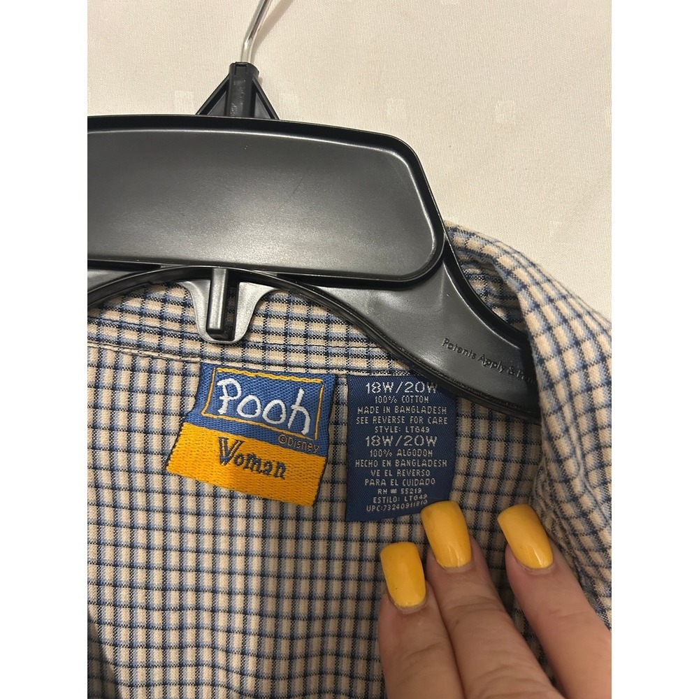 Pooh Woman Tigger Embroidered Gingham Shirt - Picture 3 of 5